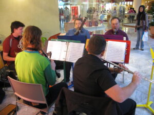 Zaptet Woodwind Quintet Plays at Stonestown Galleria in San Francisco