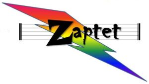 Zaptet rainbow lightning bolt logo